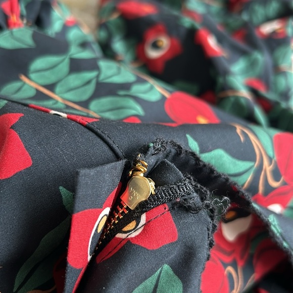 Agua by Agua Bendita Alheli Maxi dress Size XS Red Green Off Shoulder - Picture 8 of 16